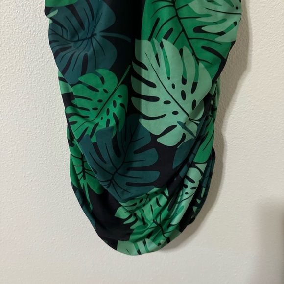 Collectif X Playful Promises Green Palm Skirted Swimsuit One Piece Pinup-6 - Picture 5 of 12